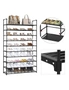 SOGA 2X 10 Tier Shoe Storage Shelf Space-Saving Caddy Rack Organiser with Handle, hi-res