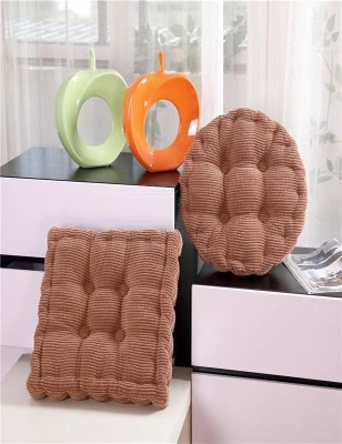 SOGA Coffee Round Cushion Soft Leaning Plush Backrest Throw Seat Pillow Home Office Decor, hi-res image number null