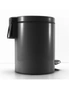 SOGA 2X Foot Pedal Stainless Steel Rubbish Recycling Garbage Waste Trash Bin Round 12L Black, hi-res
