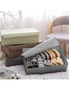 SOGA Grey Flip Top Underwear Storage Box Foldable Wardrobe Partition Drawer Home Organiser, hi-res