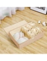 SOGA Beige Flip Top Underwear Storage Box Foldable Wardrobe Partition Drawer Home Organiser, hi-res