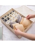 SOGA 2X Beige Flip Top Underwear Storage Box Foldable Wardrobe Partition Drawer Home Organiser, hi-res