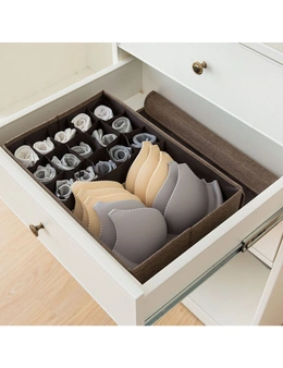SOGA Beige Flip Top Underwear Storage Box Foldable Wardrobe Partition  Drawer Home Organiser