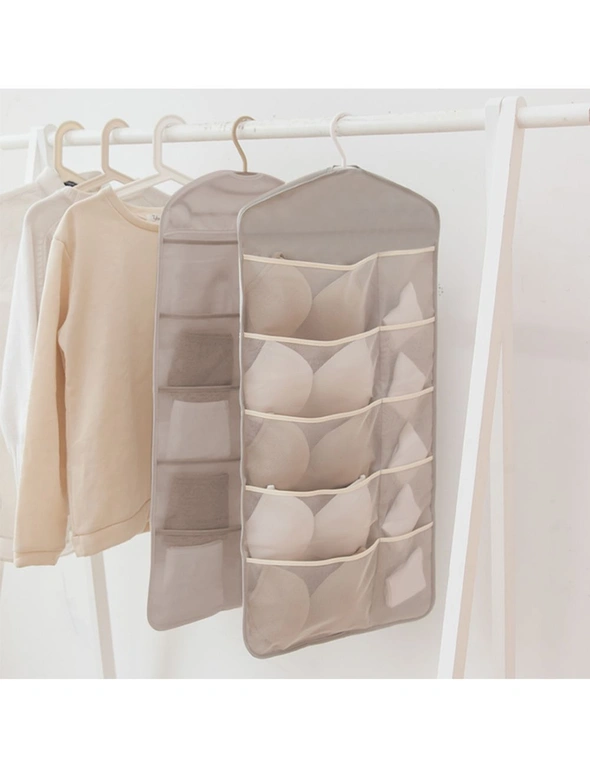 Double-sided Hanging Bag Underwear Bra Socks Rack Hanger Storage Organizer