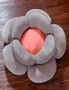 SOGA Grey Double Flower Shape Cushion Soft Bedside Floor Plush Pillow Home Decor, hi-res