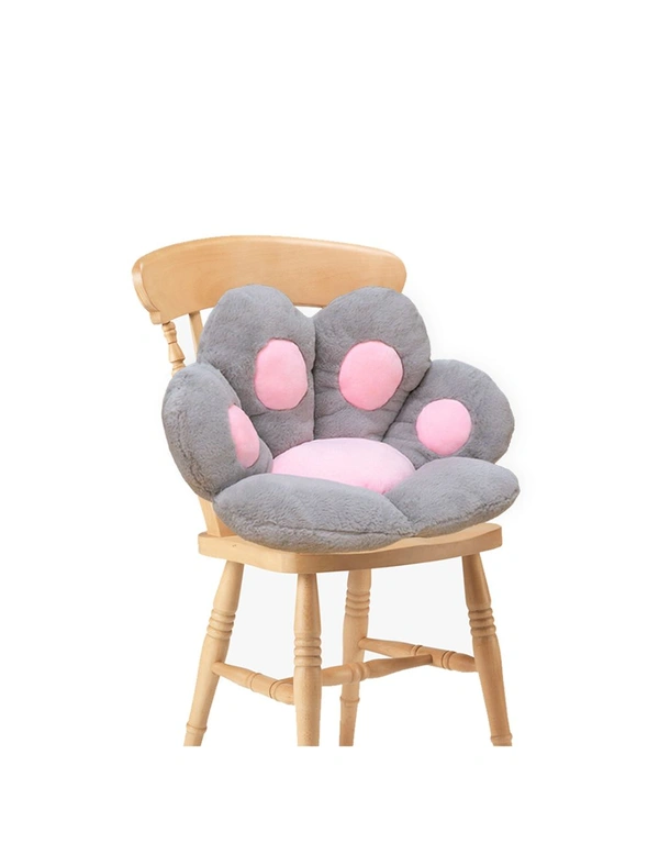 SOGA 70cm Grey Paw Shape Cushion Warm Lazy Sofa Decorative Pillow Backseat Plush Mat Home Decor, hi-res image number null