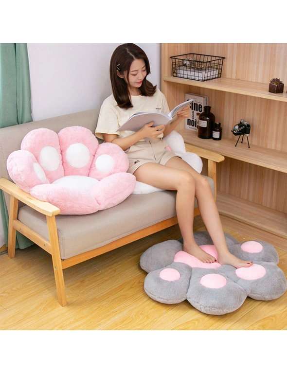 SOGA 70cm Grey Paw Shape Cushion Warm Lazy Sofa Decorative Pillow Backseat Plush Mat Home Decor, hi-res image number null