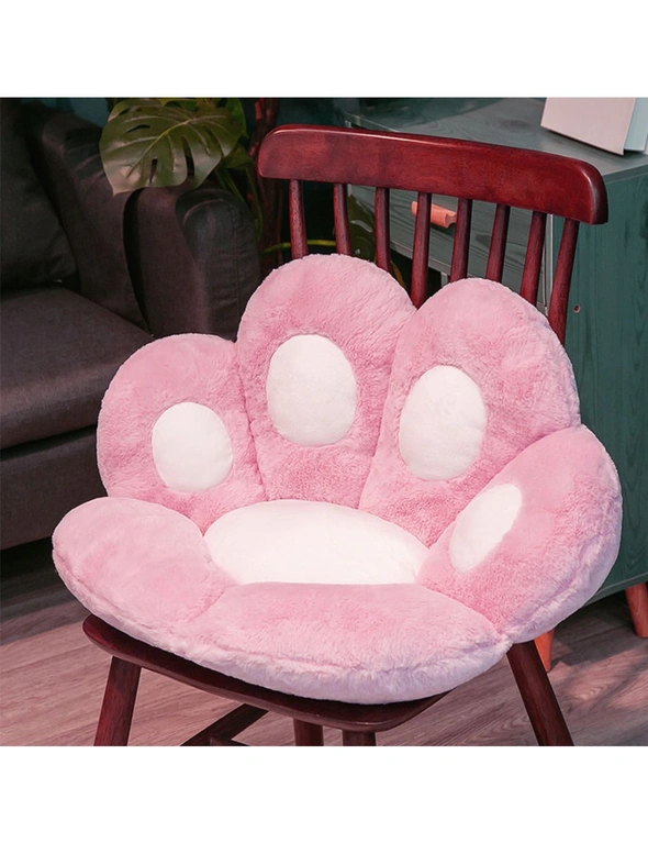 SOGA Pink Paw Shape Cushion Warm Lazy Sofa Decorative Pillow Backseat Plush Mat Home Decor, hi-res image number null