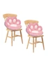 SOGA 2X Pink Paw Shape Cushion Warm Lazy Sofa Decorative Pillow Backseat Plush Mat Home Decor, hi-res