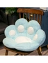 SOGA 2X Blue Paw Shape Cushion Warm Lazy Sofa Decorative Pillow Backseat Plush Mat Home Decor, hi-res