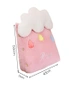 SOGA Pink Cute Rain Cloud Cushion Soft Leaning Lumbar Wedge Pillow Bedside Plush Home Decor, hi-res