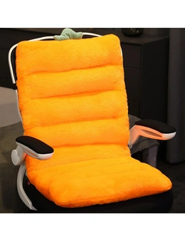 SOGA Orange One Piece Siamese Cushion Office Sedentary Butt Mat Back Waist Chair Support Home Decor