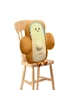 SOGA 48cm Smiley Face Toast Bread Cushion Stuffed Car Seat Plush Cartoon Back Support Pillow Home Decor, hi-res