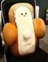 SOGA 48cm Smiley Face Toast Bread Cushion Stuffed Car Seat Plush Cartoon Back Support Pillow Home Decor, hi-res