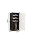 SOGA 2X  4 Tier Shoe Rack Organizer Sneaker Footwear Storage Stackable Stand Cabinet Portable Wardrobe with Cover, hi-res