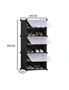 SOGA 6 Tier Shoe Rack Organizer Sneaker Footwear Storage Stackable Stand Cabinet Portable Wardrobe with Cover, hi-res