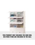 SOGA 7 Tier 2 Column White Shoe Rack Organizer Sneaker Footwear Storage Stackable Stand Cabinet Portable Wardrobe with Cover, hi-res