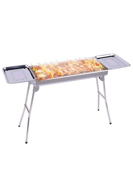 SOGA SS Portable SS Charcoal BBQ with Side Tray
