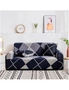 SOGA 1-Seater Checkered Sofa Cover Couch Protector High Stretch Lounge Slipcover Home Decor, hi-res