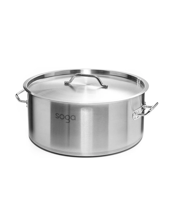 SOGA Stock Pot 113Lt Top Grade Thick Stainless Steel Stockpot 18/10, hi-res image number null