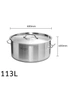 SOGA Stock Pot 113Lt Top Grade Thick Stainless Steel Stockpot 18/10, hi-res