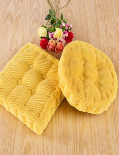 SOGA 4X Yellow Square Cushion Soft Leaning Plush Backrest Throw Seat Pillow Home Office Decor, hi-res image number null