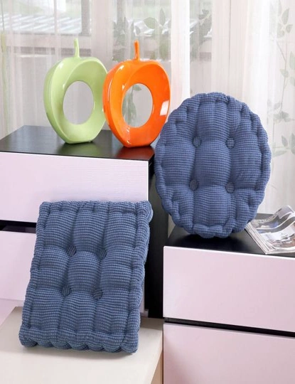 SOGA 4X Blue Square Cushion Soft Leaning Plush Backrest Throw Seat Pillow Home Office Decor, hi-res image number null