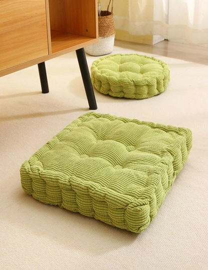 SOGA 2X Green Square Cushion Soft Leaning Plush Backrest Throw Seat Pillow Home Office Sofa Decor, hi-res image number null