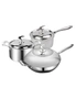 SOGA 6 Piece Cookware Set 18/10 Stainless Steel 3-Ply Frying Pan, Milk, and Soup Pot with Lid, hi-res