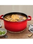 SOGA Cast Iron 22cm Enamel Porcelain Stewpot Casserole Stew Cooking Pot With Lid 2.7L Pink, hi-res
