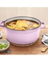SOGA 2X 26cm Pink Cast Iron Ceramic Stewpot Casserole Stew Cooking Pot With Lid, hi-res