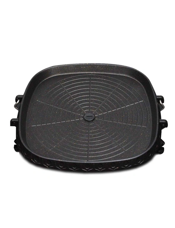 SOGA SS Stone BBQ Non Stick Square Grill Plate, hi-res image number null