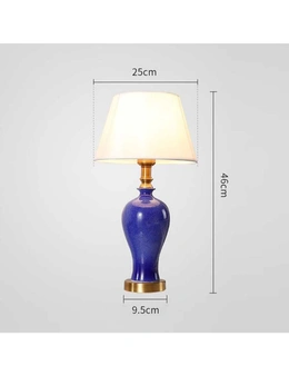 SOGA Blue Ceramic Lamp with Gold Metal Base 4pack
