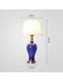 SOGA Blue Ceramic Lamp with Gold Metal Base 4pack, hi-res