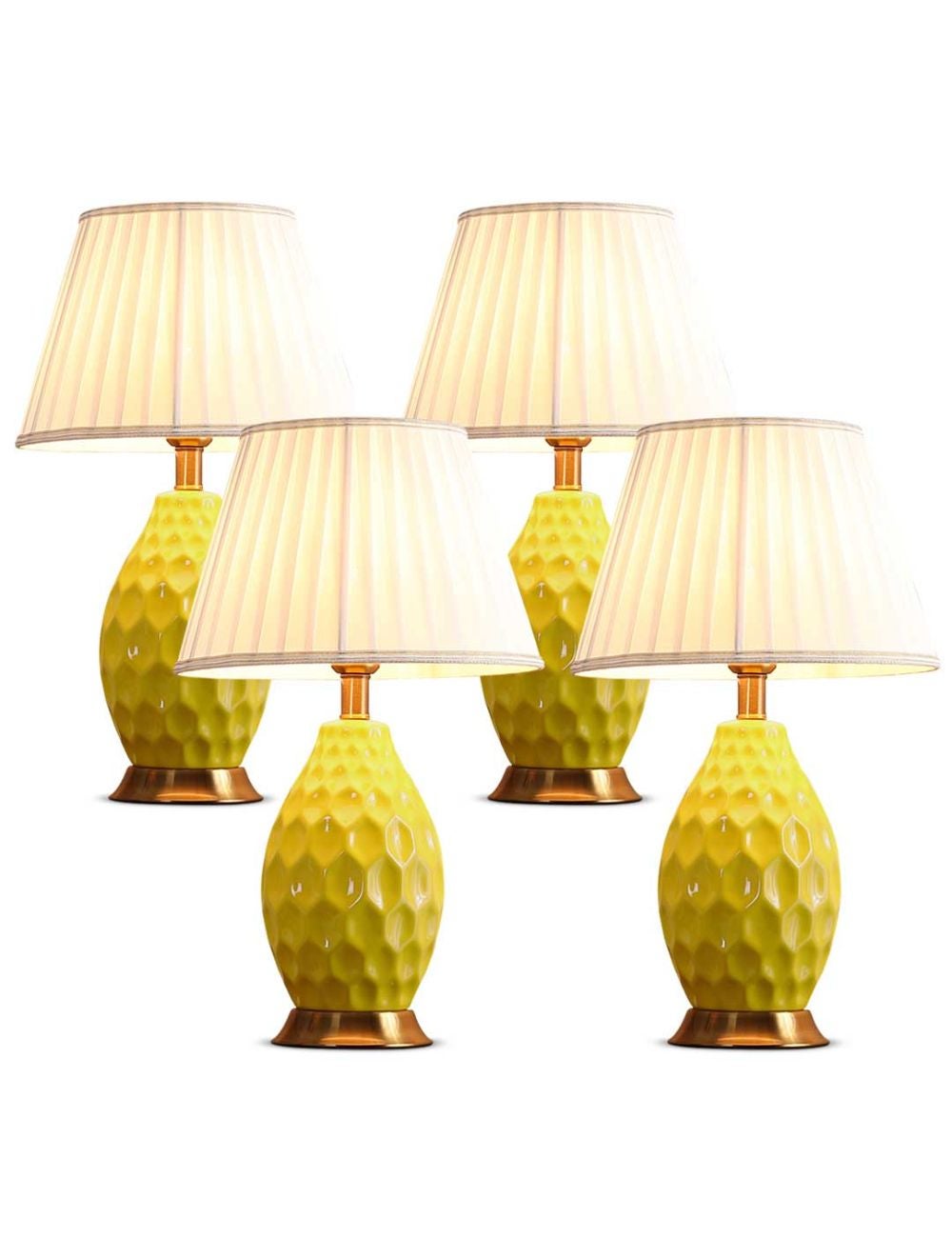 Yellow on sale ceramic lamp