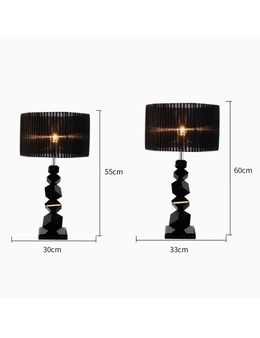 SOGA Black LED Table Lamp with Dark Shade 60cm 4pack