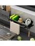 SOGA 34cm Kitchen Sink Storage Organiser Space Saving Adhesive Shelf Rack, hi-res