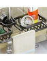 SOGA Black Kitchen Sink Organiser Faucet Soap Sponge Caddy Rack Drainer with Towel Bar Holder, hi-res
