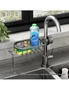 SOGA 2X Dark Grey Single Kitchen Sink Organiser Faucet Soap Sponge Caddy Rack Storage Drainer, hi-res