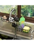 SOGA Black Single Kitchen Sink Organiser Faucet Soap Sponge Caddy Rack Storage Drainer, hi-res