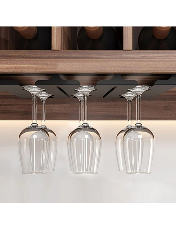 SOGA 2X 34cm Wine Glass Holder Hanging Stemware Storage Organiser Kitchen Bar Restaurant Decoration, hi-res image number null