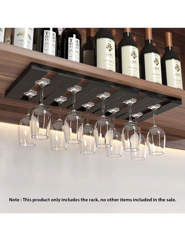 SOGA 2X 54cm Wine Glass Holder Hanging Stemware Storage Organiser Kitchen Bar Restaurant Decoration, hi-res image number null
