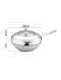 SOGA 2X 18/10 Stainless Steel Fry Pan 30cm Frying Pan Top Grade Cooking Non Stick Interior Skillet with Lid, hi-res
