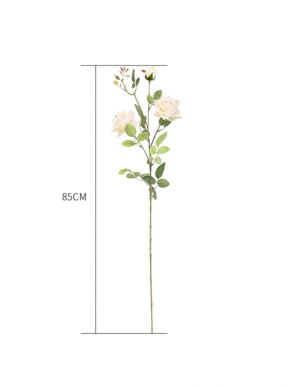 SOGA 67cm Green Glass Tall Floor Vase and 12pcs White Artificial Fake Flower Set, hi-res image number null