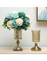 SOGA 28.5cm Glass Flower Vase with Metal Base, hi-res