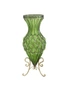 SOGA 67cm Green Glass Tall Floor Vase with Metal Flower Stand, hi-res