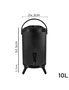 SOGA 2X 10L Stainless Steel Insulated Milk Tea Barrel Hot and Cold Beverage Dispenser Container with Faucet Black, hi-res
