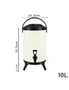 SOGA 2X 10L Stainless Steel Insulated Milk Tea Barrel Hot and Cold Beverage Dispenser Container with Faucet White, hi-res