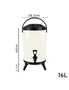 SOGA 16L Stainless Steel Insulated Milk Tea Barrel Hot and Cold Beverage Dispenser Container with Faucet White, hi-res