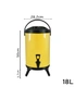 SOGA 8X 18L Stainless Steel Insulated Milk Tea Barrel Hot and Cold Beverage Dispenser Container with Faucet Yellow, hi-res